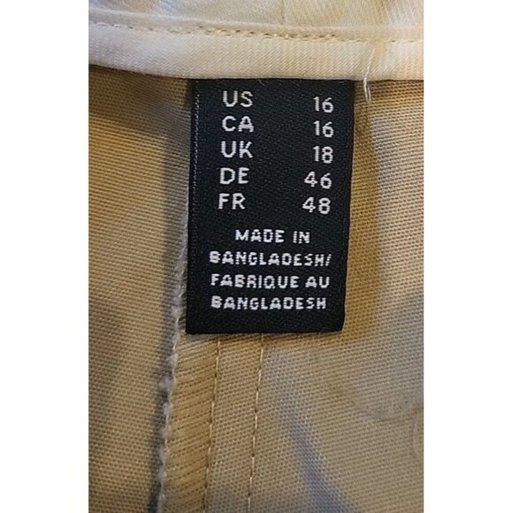 The Outfitters Lands End Womens Pants 16 Khaki Tan NWOT Chino Cotton PolySpandex - Picture 4 of 10